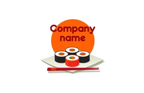 Sushi restaurant business card template
