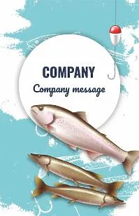 Shop business card template for fishermen