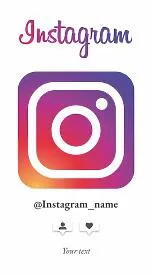 Instagram profile business card template