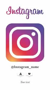 Instagram profile business card template
