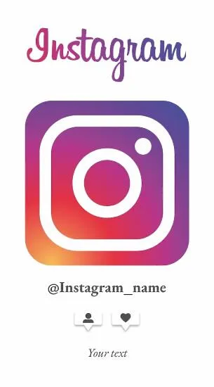 Instagram profile business card template