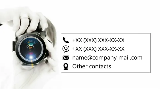 Photographer's business card template
