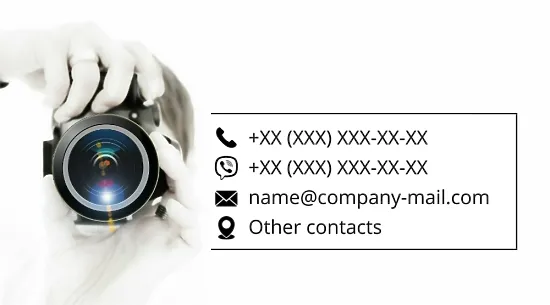 Photographer's business card template