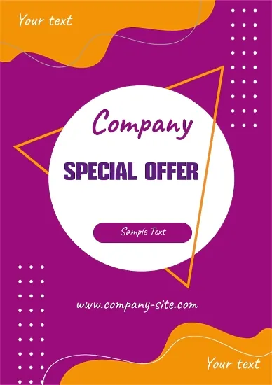 Advertising poster template