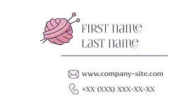 The template of the business card of the master of needlework
