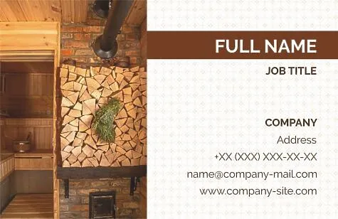 Business card template for baths 