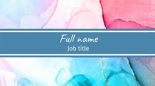 Artist's business card template