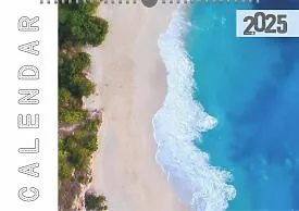 Calendar template with travel photos