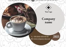 Coffee Shop Wall Calendar Template