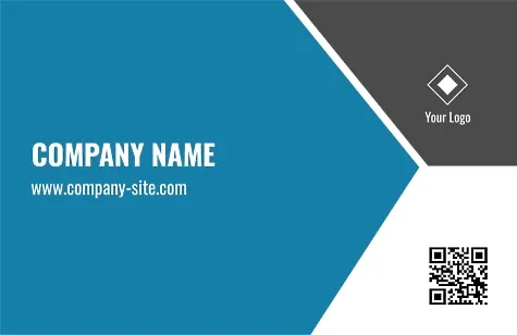 Business card template with an asymmetrical design