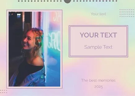 Girl's calendar template