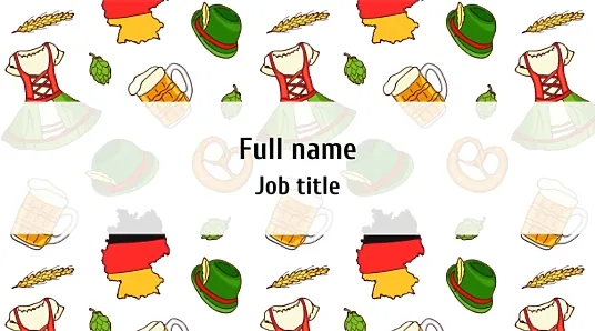 German Language Tutor Business Card template