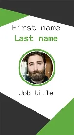 Personal business card template with photos