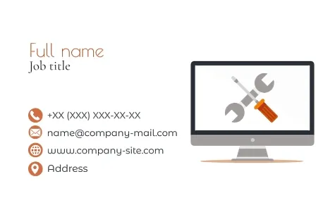 Electronic business card template