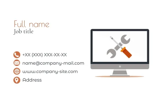 Electronic business card template