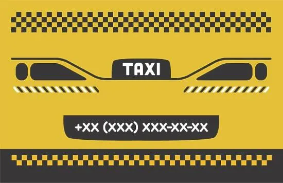 Taxi service business card template