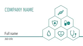 Business card template of a medical institution