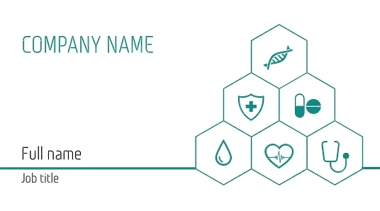 Business card template of a medical institution