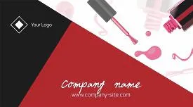 Manicure salon business card template