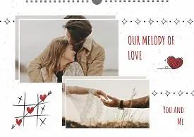 Calendar template for lovers
