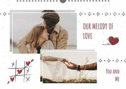 Calendar template for lovers