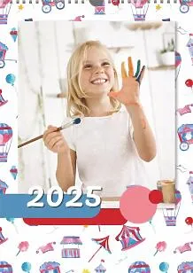 Calendar template with children's photos