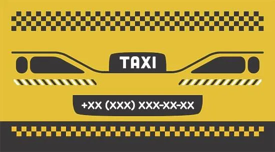 Taxi driver's business card template 