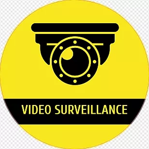 Video surveillance sticker template