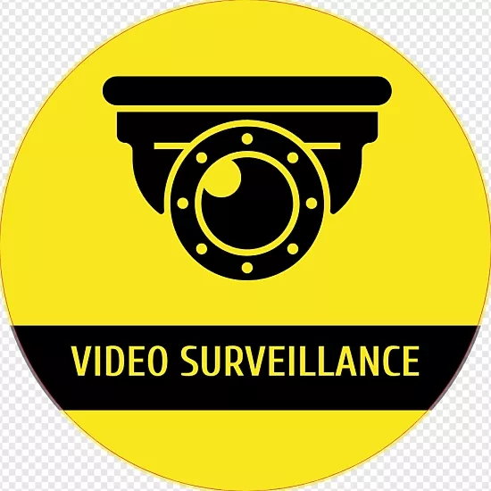 Video surveillance sticker template