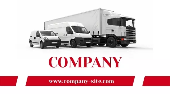 Logistics company business card template
