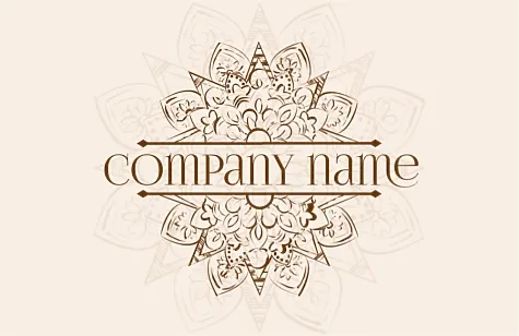 Abstract business card template with mandala pattern