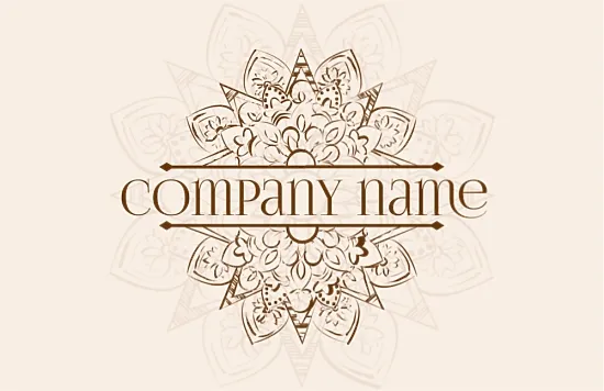 Abstract business card template with mandala pattern