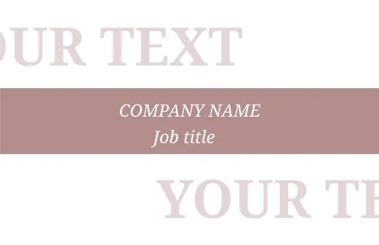 Strict Euro business card template