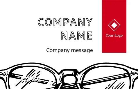 Optics store business card template