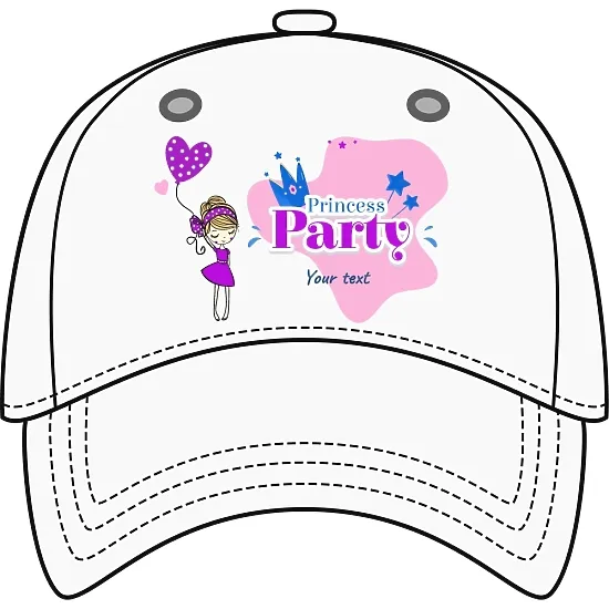 Baseball cap template with a picture