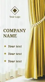 The business card template of the tulle and curtains store