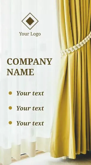 The business card template of the tulle and curtains store