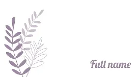 Florist's business card template