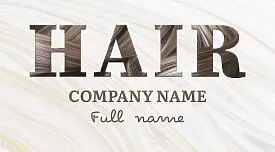 Hairdresser's business card template