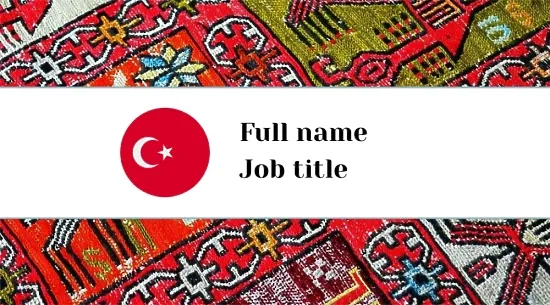 Turkish Translator's business Card template