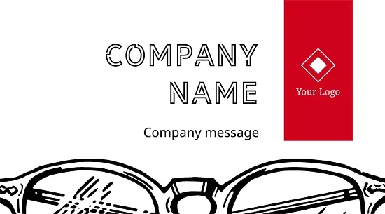 Optics store business card template