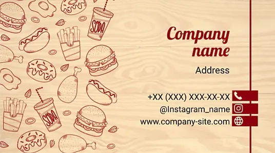 Fast Food business card template