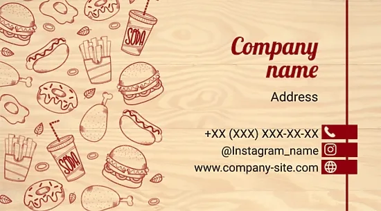 Fast Food business card template