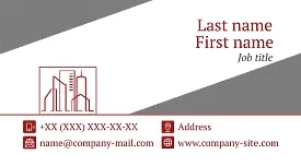 Architect's business card template