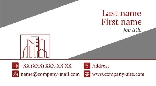 Architect's business card template