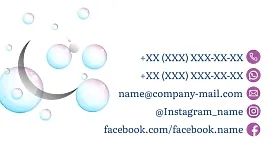 Cleaning company business card template