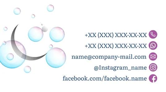 Cleaning company business card template