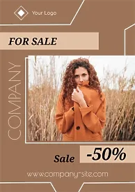 Promotional poster template for a clothing store
