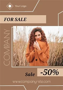 Promotional poster template for a clothing store