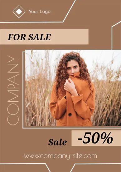 Promotional poster template for a clothing store